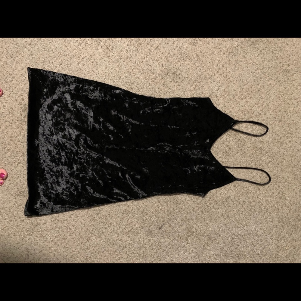 Black velvet Hollister mini dress